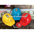 customized logo printing keyring,made hat shaped keychain,promotional plastic LED safety helmet keychain